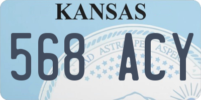 KS license plate 568ACY