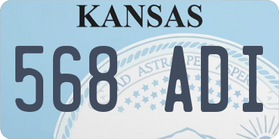 KS license plate 568ADI