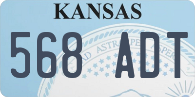 KS license plate 568ADT