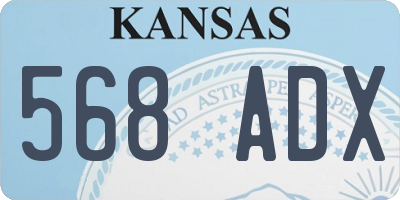 KS license plate 568ADX