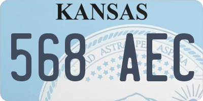 KS license plate 568AEC