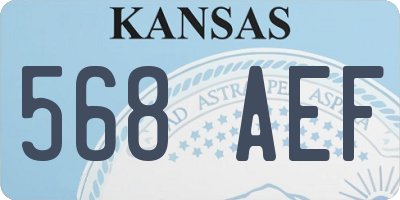 KS license plate 568AEF