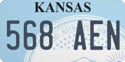 KS license plate 568AEN