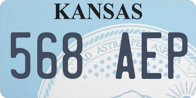 KS license plate 568AEP