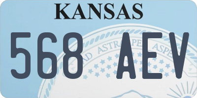KS license plate 568AEV