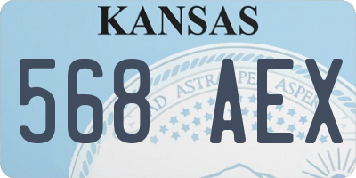 KS license plate 568AEX