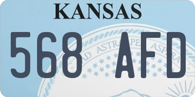 KS license plate 568AFD
