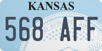 KS license plate 568AFF
