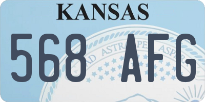 KS license plate 568AFG