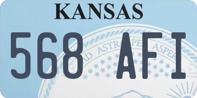 KS license plate 568AFI