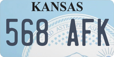 KS license plate 568AFK