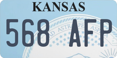 KS license plate 568AFP