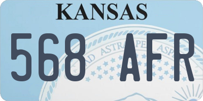 KS license plate 568AFR
