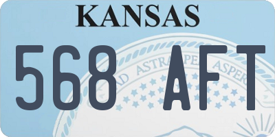 KS license plate 568AFT