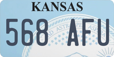 KS license plate 568AFU