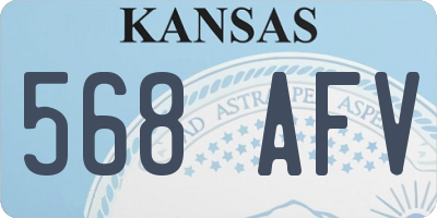 KS license plate 568AFV