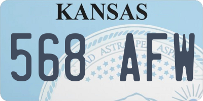 KS license plate 568AFW