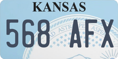 KS license plate 568AFX