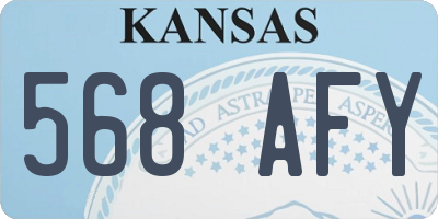 KS license plate 568AFY