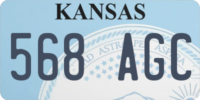 KS license plate 568AGC
