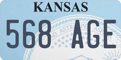 KS license plate 568AGE