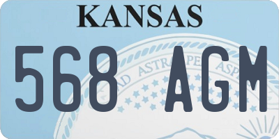 KS license plate 568AGM