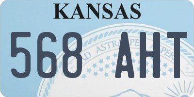 KS license plate 568AHT