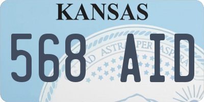 KS license plate 568AID