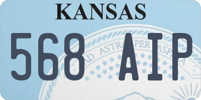 KS license plate 568AIP