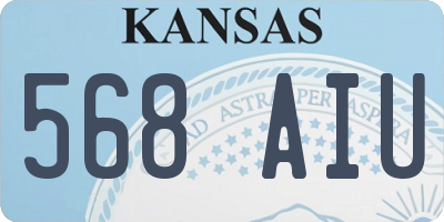 KS license plate 568AIU