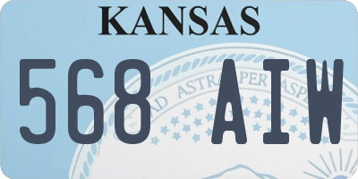 KS license plate 568AIW