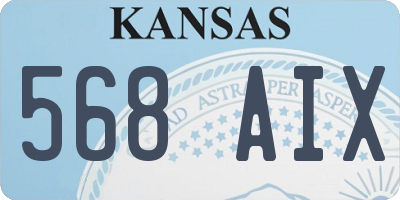 KS license plate 568AIX