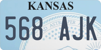 KS license plate 568AJK