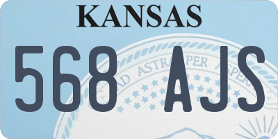 KS license plate 568AJS