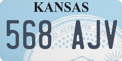 KS license plate 568AJV