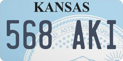 KS license plate 568AKI