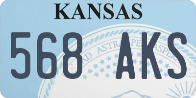 KS license plate 568AKS