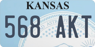 KS license plate 568AKT