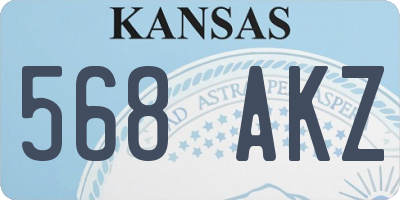 KS license plate 568AKZ