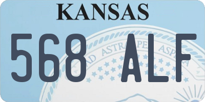 KS license plate 568ALF