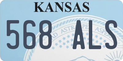 KS license plate 568ALS