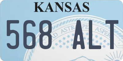 KS license plate 568ALT
