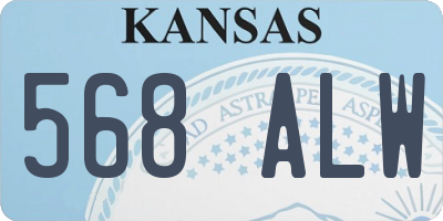 KS license plate 568ALW