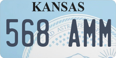 KS license plate 568AMM