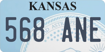 KS license plate 568ANE