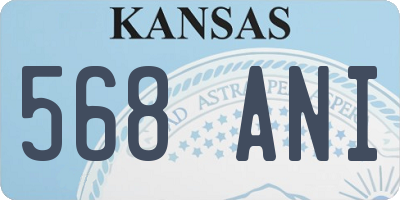 KS license plate 568ANI