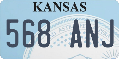 KS license plate 568ANJ