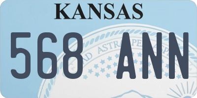 KS license plate 568ANN