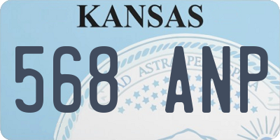 KS license plate 568ANP