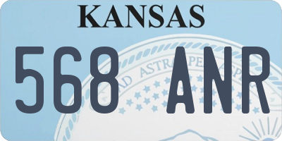 KS license plate 568ANR